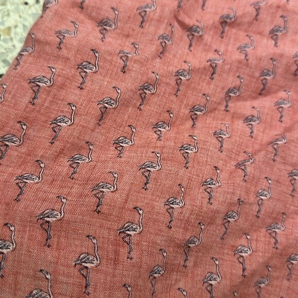 Rodd & Gunn Italy 100% linen flamingo shirt button down up medium m - Picture 5 of 6